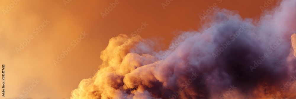 Aufkleber realistic steam swirl and layered mist formations with soft edges creating atmospheric depth for env