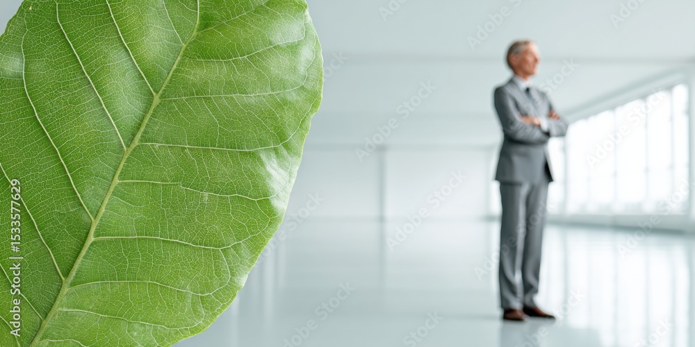 Aufkleber contemplative businessman in modern office with world map display for global strategy and internatio