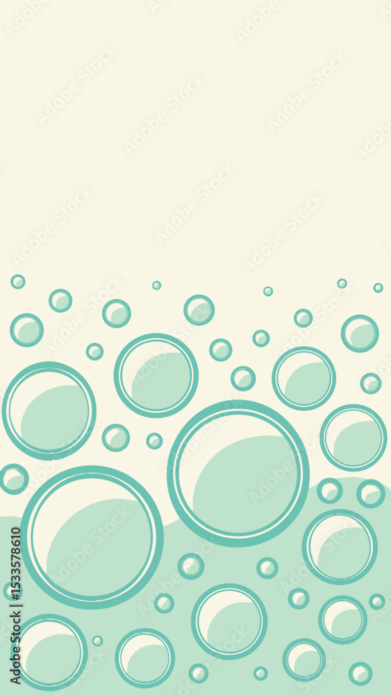 Poster abstract bubble pattern on a white background suitable for design projects and backgrounds