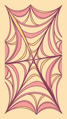 Abstract floral design with intertwined lines in soft pastel color palette