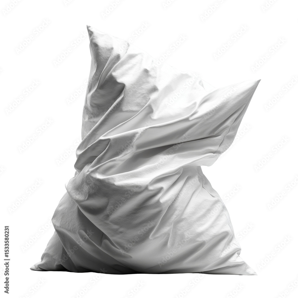 Aufkleber Abstract and minimalist image of a twisted fabric emphasizing textures and form