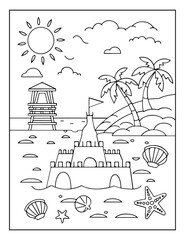 Fototapeta premium coloring pages illustration