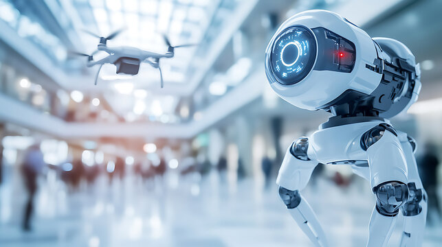 Robot and Drone in Modern Indoor Environment