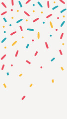 Colorful confetti pattern seamless illustration with red yellow and blue elements