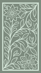 Obraz premium Elegant floral line art with a decorative and botanical design element for various uses