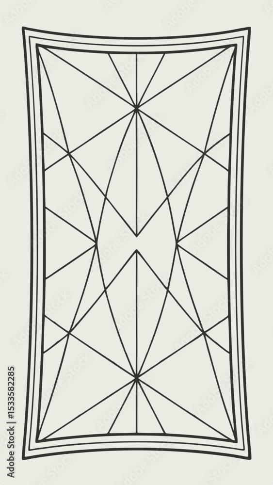 Poster geometric abstract design illustration with clean lines and transparent background for design projec