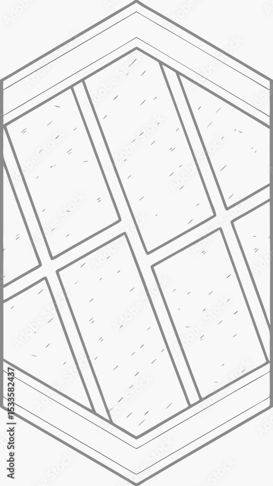 Poster geometric window pane design in transparent vector suitable for various creative projects