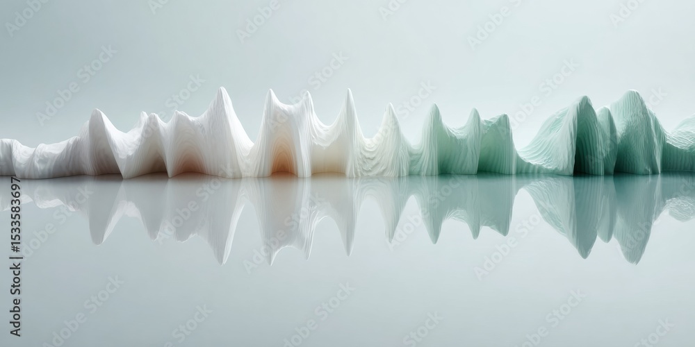 Poster abstract aftershock waveform visualization reflecting earthquake data on white paper - seismic monit