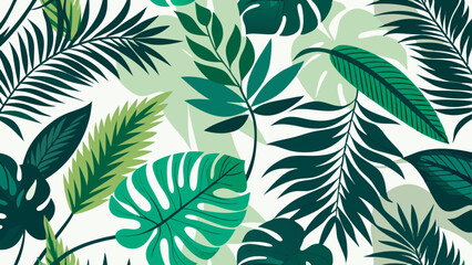 seamless pattern with leaves
