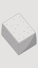 Vector illustration of a simple grey sponge block with embedded circular pores