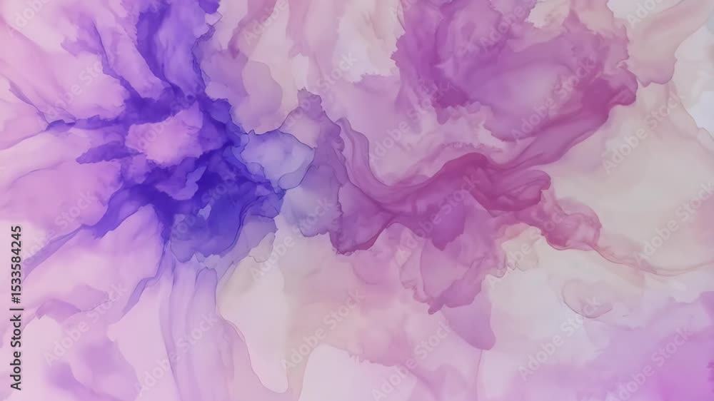 Poster colorful vibrant flowing ink blending creating abstract background texture with gradients, swirls, s