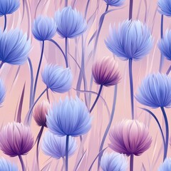 A seamless pattern with magical chives, mesmerizing and vibrant. Art Deco meets modern luxury in this minimalist design, soft colors 