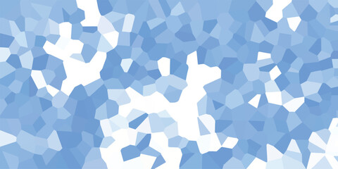 Abstract geometric mosaic background a cool toned design using different shades of light blue and white polygonal shapes perfect for versatile design applications