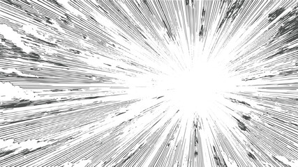 Abstract sunburst design in engraved style with radial lines suitable for backgrounds comic book illustrations and retro designs