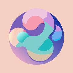 Abstract Pastel Fluid Shapes Vector Background Minimalistic abstract vector with flowing organic shapes and soft pastel gradient, ideal for modern web design, presentations, and social media. Clean an