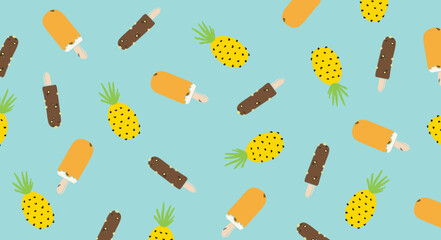 Summer pattern illustration for design. Healthy lifestyle. Delicious background. Vector EPS 10