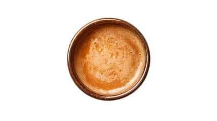 Espresso Crema A Detailed Macro graph isolated on transparent background