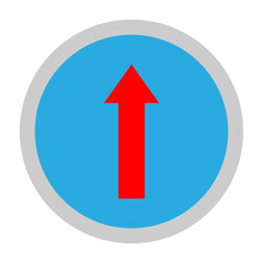 Upward Arrow Vector Flat Icon Design
