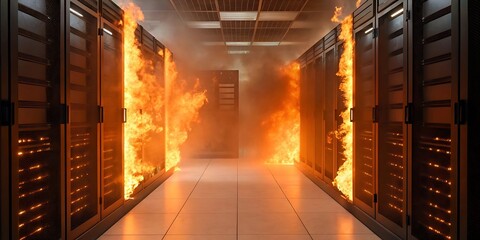 Server Room Fire: Catastrophic Damage to Data Center