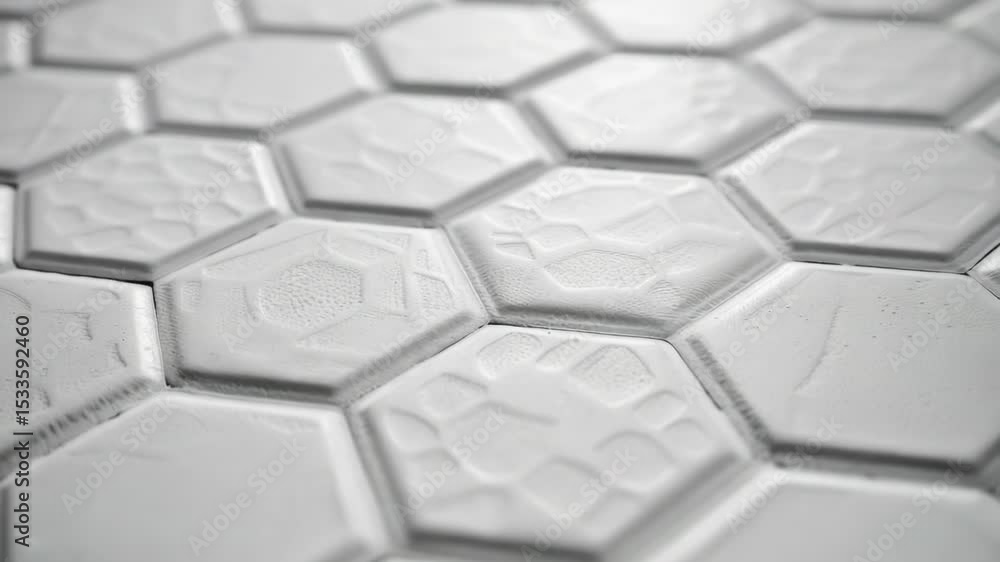 Poster A detailed view of a white tiled floor with clean lines and minimalist design