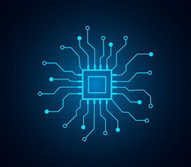 Futuristic Tech Interface Icons  AI, Cyber, Data Security Set