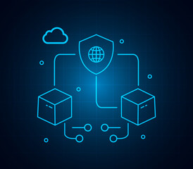 Futuristic Tech Interface Icons  AI, Cyber, Data Security Set