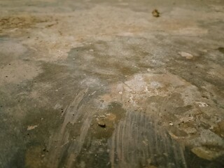 A close-up of the textured concrete floor, showing the various shades of gray, brown, and cream.