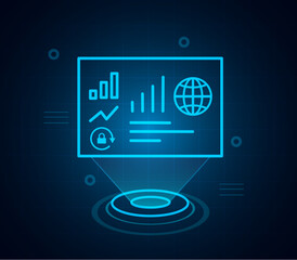 Futuristic Tech Interface Icons  AI, Cyber, Data Security Set