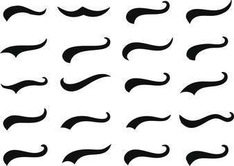 swoosh and swooshes tails collection. swash tails. Vector illustration