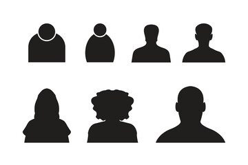 Icons of different people. Modern design.