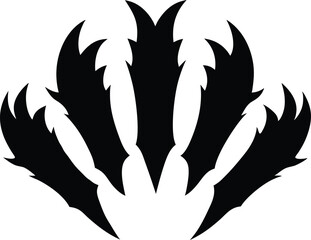 Claws silhouette, Animal Claws vector silhouette illustration
