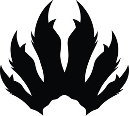 Claws silhouette, Animal Claws vector silhouette illustration