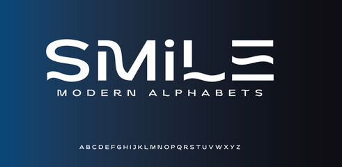 Smile calligraphy alphabet small lettering a to z font family