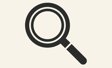 Magnifying glass icon, question mark silhouette, search tool vector, black lens graphic, minimal inquiry symbol