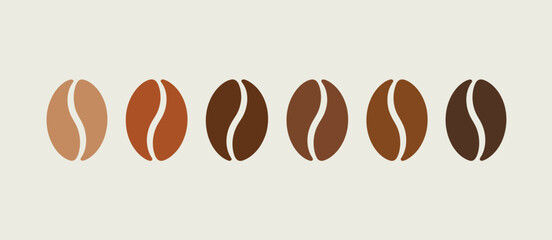 Roasted Coffee Beans Color Variations Graphic