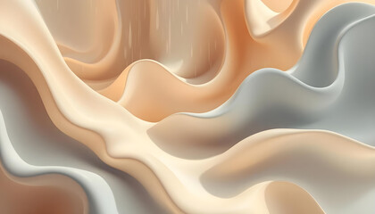 Obraz premium Elegant Abstract Wave Art Backgrounds in Vibrant and Pastel Color Palettes 