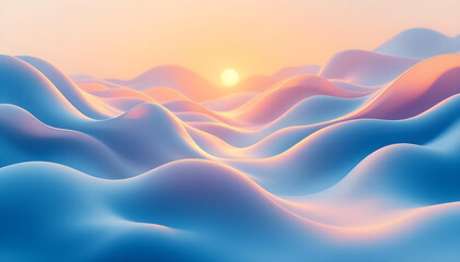 Fototapeta premium Elegant Abstract Wave Art Backgrounds in Vibrant and Pastel Color Palettes 