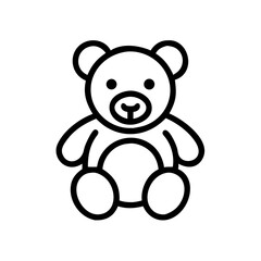 Obraz premium Cute teddy bear icon for children's books, greeting cards, and website design.