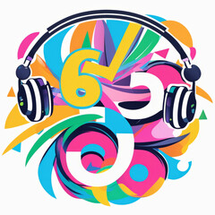 Logo of a music pop band in retro 90's style.