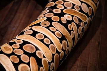 sculpture of tree-trunks