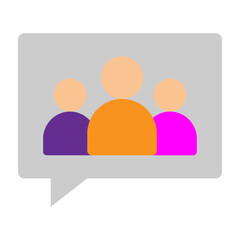 Group Chat Vector Flat Icon Design