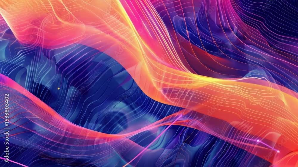 Poster Close-up of colorful background with lines, suitable for abstract designs and creative projects