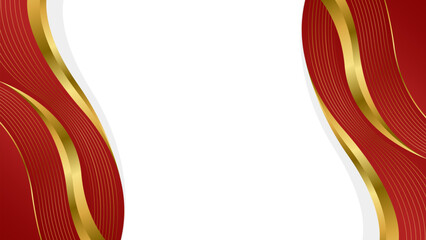 Elegant Red and Gold Abstract Wave Background. Modern luxury design. Suitable for Invitations, awards, templates, banners, covers, posters, cards, websites, and pages