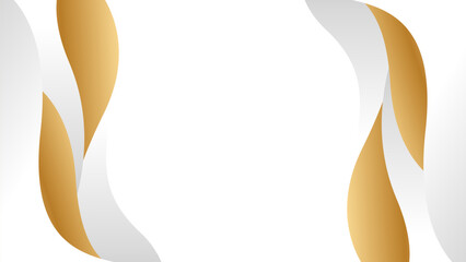 Elegant white and gold luxury wave background. Abstract modern wallpaper. Suitable for templates, banners, cards, covers, sales, events, awards, websites, web pages, and more