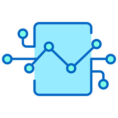 Digital document or online accounting report file for automation research analyzing in the future. ai writing project icon within outline cutout minimal illustration