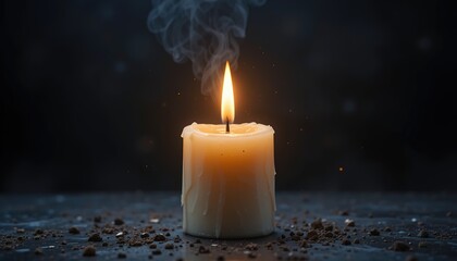 Intense Candlelight on Dark Digital Canvas