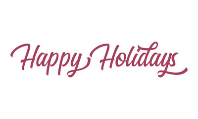 Happy holidays typography calligraphic text for banner