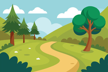 landscape with trees