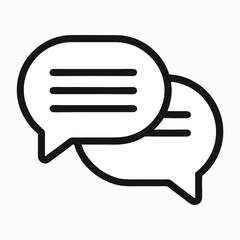 speech bubble icon for web chat and communication