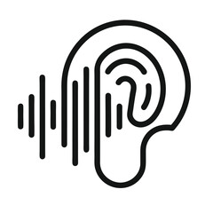 listening icon vector